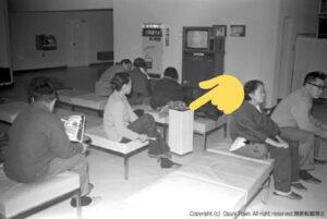 喫煙スペースが有る病院の待合室