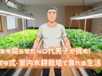 豆苗をも腐らせた40代男子が挑む！ズボラ式・室内水耕栽培で食べる生活はじめました